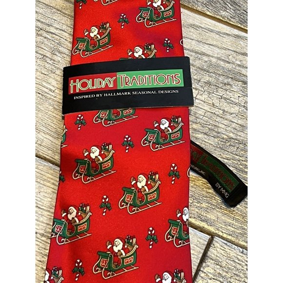 NWT Santa Claus Tie Traditions Hallmark Design Collection 100% Silk Christmas - Picture 8 of 8